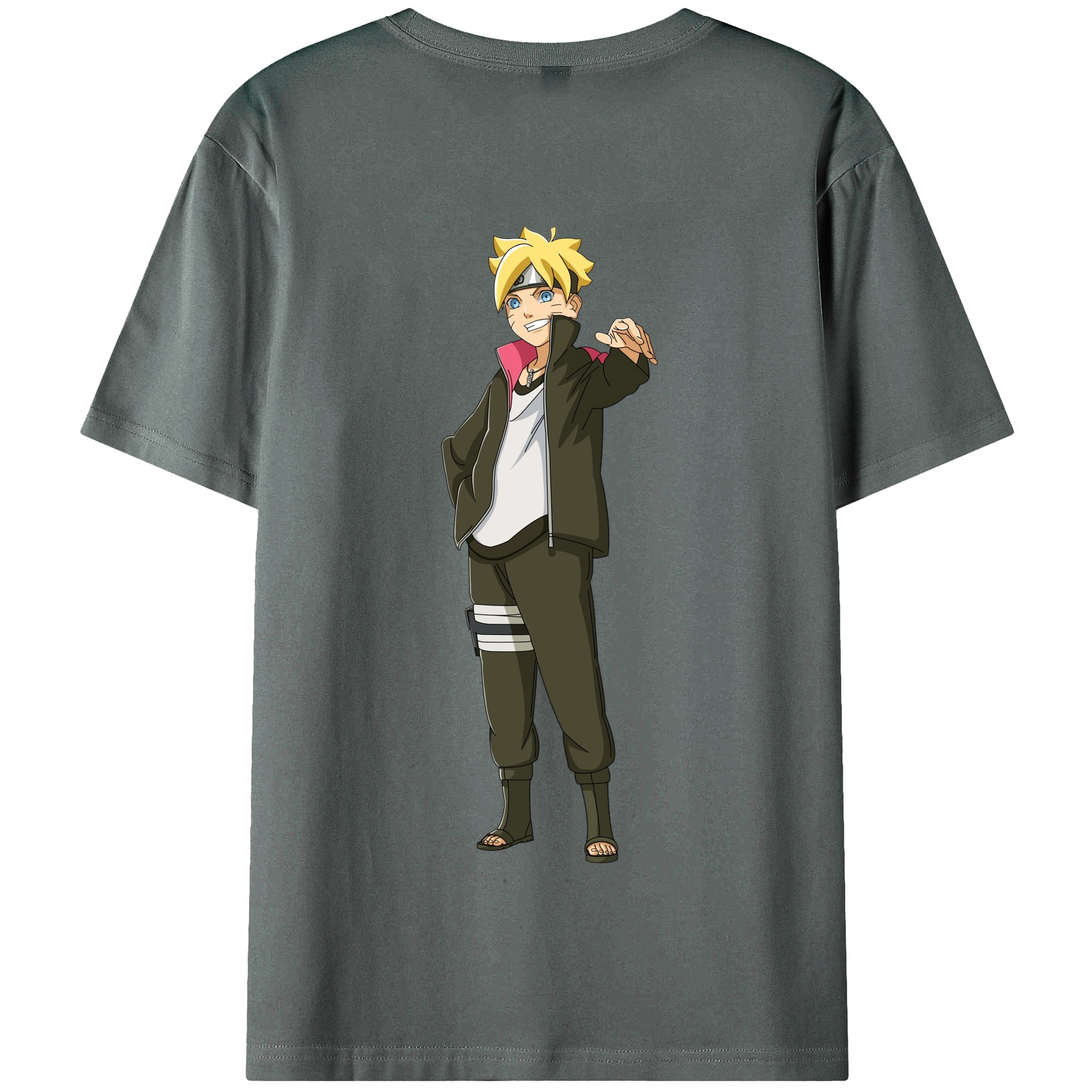 （画像用） NARUTO -ナルト- うずまき ボルト Uzumaki Boruto 綿100％半袖Tシャツ（背面プリント）